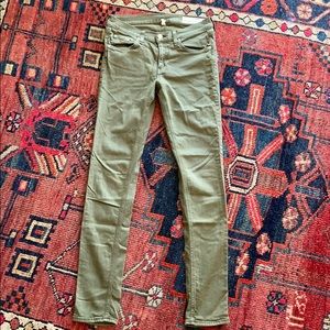 Army Green Rag & Bone Skinny Jeans